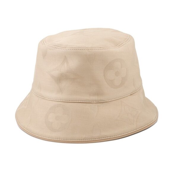 LOUIS VUITTON Bucket hat/Monogram flower tile Cotton100% Beige - Picture 2 of 11